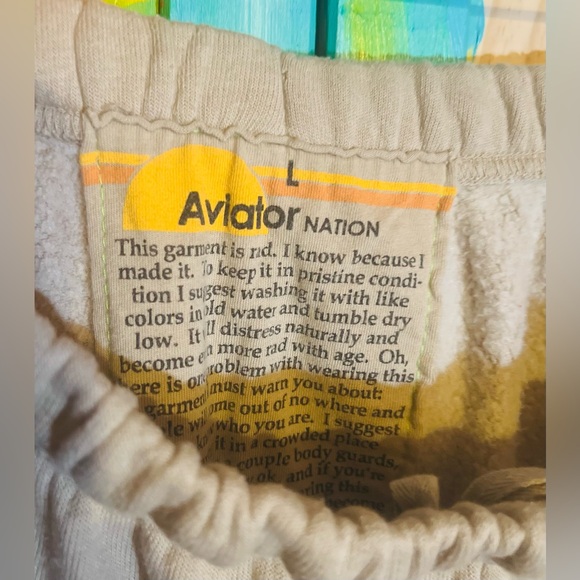Aviator Nation Light Tan Sweatpants - Picture 3 of 5